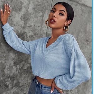 Long sleeve crop top